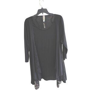 Decorated Originals XL Ladies Top Black w/ Tag Cardigan 93032